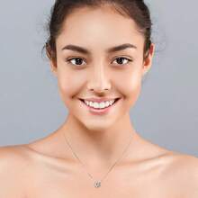 Moissanite Necklaces For Women, 1-3 CT Solitaire Pendant 925 Mother's Day Wedding Gifts For Her2025 - 圓形光環-1CT - 查看 8