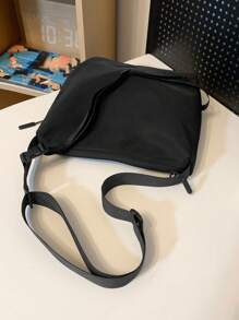 Sling Bag Square Bag Casual Daypack Water Repellent Lightweight Portable Summer Bag Motorbike Stuff For Outdoor Nylon Minimalist Casual Solid Color Personalised Gifts