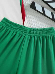 [Custom-Made] 2pcs Ronaldo Casual Sports Training Quick-Dry Short Sleeve Sportswear Set, No.7, Suitable For Football, Sports, Daily Wear, Customized Name Stylish, Fashion, Hipster, Casual, Minimal Chic Personalized, Customized, Custom, Unique Guy Costumes, Capsule Wardrobe, Boy Basic/Street Style Ideal Gifts For Him Boyfriend, Family, Friends For Birthdays, For Vacation/Holiday, For School/Competition, For Sports/Climbing