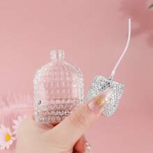 1 件闪亮奢华玻璃珠镶嵌喷雾瓶、时尚香水瓶唤醒器、泵喷雾瓶、化妆品可再填充空瓶、玻璃香水瓶和可再填充精油容器。