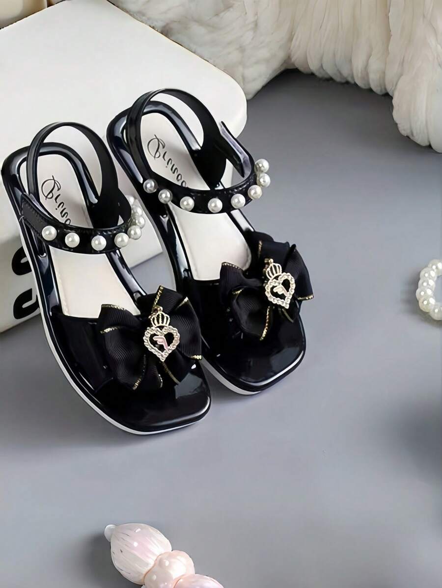 Giày trẻ em mùa hè 2025 phiên bản Hàn Quốc mới của giày sandal trẻ em chống trượt mềm mại thoải mái Cool Care cho bé gái - màu đen - Xem 1