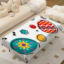 1pc Easter Tablecloth With Rabbit & Egg Design, Suitable For Spring/Summer Decoration, Easter Gift, Indoor/Outdoor, Easter Party & Home Decor, Easter Decorations, Farmhouse Decor - Multicolor - View 74