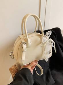 Bowling Ball Bag For Women New Fashion Seashell Shaped Versatile Shoulder Crossbody Bag Niche Commuting Handbag