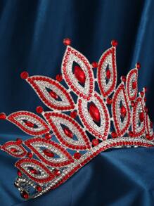 环球小姐“向善力量”皇冠闪亮水钻头饰全圆大皇冠可调节新娘婚礼派对大皇冠情人节配饰