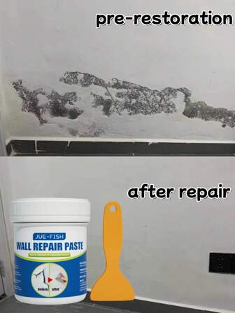 墙面修补膏 - 遮盖污渍、修复剥落油漆、防水、修补墙面裂缝（新旧版本随机发货）