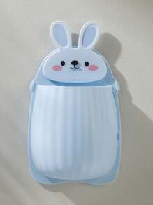 1/2/4pcs Rabbit Cartoon Storage Box Suitable For Easter Children's Bath Products Storage Rack No-Drill Children's Toothbrush And Toothpaste Home Storage