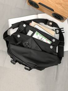 Crossbody Bag, Men's Cycling Bag, Brand Shoulder Bag, Multifunctional Motorcycle Function Bag, Chest Charter Bag, Backpack, Mailman Bag
