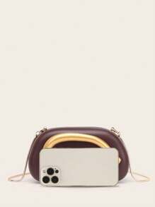 Evening Bag Clutch Purses For Women Ladies Party Bag Exquisite Hardware Handle Buckle PU Bag Bag Bridal Wedding Purse For Ladies Bag Metal Chain Bag Versatile Handheld Bag Cocktail Party Wedding New Wallet Banquet Bag