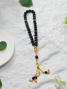 1pc Floral Pattern Glass Prayer Beads, 33pcs Beads, Prayer , 10mm Beads, 5 Color Handheld Misbaha - Multicolor - View 7