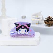 Sanrio 1pc Kuromi Purple Cartoon Design Hair Clip, Hair Accessory