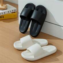 شبشب إيفا المنسوج لعام 2025، شبشب منزلي وحمام جديد منزلي مانع للإنزلاق سميك القاعدة، سهل، أزواج، يناسب الجنسين