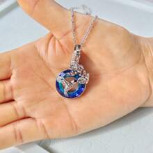 3pcs Tree Of Life Cremation Jewelry Heart Urn Necklaces For Ashes For Women Stainless Steel Cylinder Urn Locket For Human Ashes Holder Memorial Keepsake Pendant - Style-1 - View 5