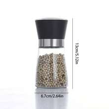 2 件胡椒研磨器套装，家用海盐研磨器，玻璃香料研磨器，手动胡椒研磨器，香料粉碎器，可重复使用的调味瓶，适用于烧烤、野餐、露营、厨房小工具、情人节礼物 - 彩色 - 查看 8