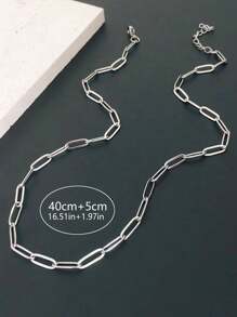 1 pieza Collar con pasador de moda, estilo de cadena hip-hop adecuado para uso diario para mujer