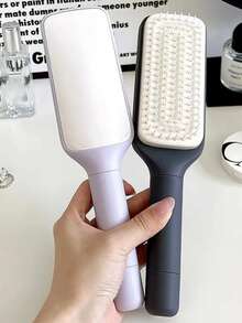 Peine para peluquería, peine telescópico giratorio, peine alisador de cabello, peine de masaje (color lila claro) - Ver 7