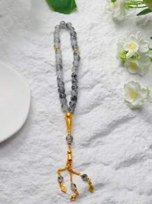 1pc Floral Pattern Glass Prayer Beads, 33pcs Beads, Prayer , 10mm Beads, 5 Color Handheld Misbaha - Multicolor - View 14