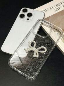 1 件装闪亮蝴蝶透明软壳保护套，蝴蝶图案防摔手机壳，兼容 13/13 Pro/13 Pro Max/13 Plus/16/16 Pro Max/16/16 Plus/15/15 Pro/15 Pro Max/14/12/11，闪亮兼容手机壳 - 透明+蝴蝶 - 查看 3