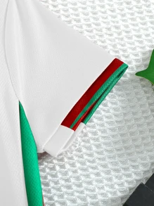 [Custom-Made] 2pcs Ronaldo Casual Sports Training Quick-Dry Short Sleeve Sportswear Set, No.7, Suitable For Football, Sports, Daily Wear, Customized Name Stylish, Fashion, Hipster, Casual, Minimal Chic Personalized, Customized, Custom, Unique Guy Costumes, Capsule Wardrobe, Boy Basic/Street Style Ideal Gifts For Him Boyfriend, Family, Friends For Birthdays, For Vacation/Holiday, For School/Competition, For Sports/Climbing