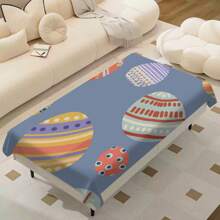 1pc Easter Tablecloth With Rabbit & Egg Design, Suitable For Spring/Summer Decoration, Easter Gift, Indoor/Outdoor, Easter Party & Home Decor, Easter Decorations, Farmhouse Decor - Multicolor - View 90