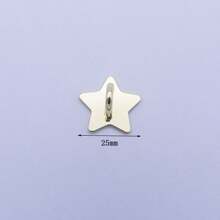 5 piezas Accesorios decorativos de metal DIY para funda de teléfono, base adhesiva con forma de estrella y luna, colgadores universales - Multicolor - Ver 6