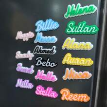 1pc Customized Acrylic Refrigerator Magnet - Customizable With Names, Colorful Alphabet Letters, Suitable For Refrigerator, Storage Cabinet Or Office, No Power Required, Perfect Small Gift For Family And Friends, Fridge Magnet