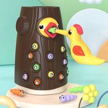 Intelligence Development Of Woodpecker Insect Catching Game Toy, Early Education Magnetic Fishing Toys For Children Kids Gifts