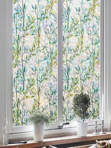 窗户隐私膜彩色玻璃窗膜 3D 装饰窗贴，防晒静电可移除玻璃门膜，家居装饰窗罩非粘性