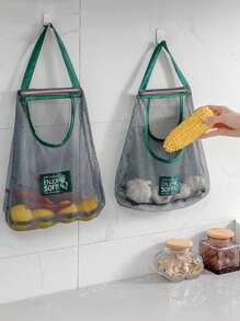 1pc Random Pattern Multipurpose Fruit & Vegetable Storage Hanging Bag For Kitchen