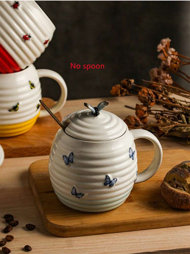 Ceramic Mug With Embossed Animal Pattern, Suitable For Tea, Parties. Perfect For Juice, Milk, Coffee As Family Birthday & Holiday Gifts, Amusing Cup - Animal Mugs - View 3