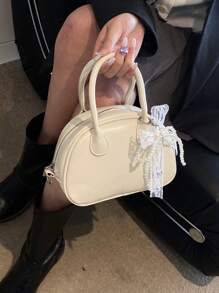 Bowling Ball Bag For Women New Fashion Seashell Shaped Versatile Shoulder Crossbody Bag Niche Commuting Handbag