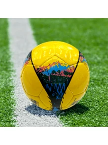 1pc Soccer Ball Size 2 Outdoor And Indoor School Sports Activity Anti-Explosion Classic Design Suitable For Training Practice - Multicolor - View 3