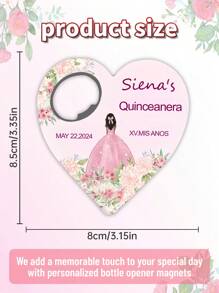 Personalisiertes Geschenk, magnetischer Flaschenöffner, 15-18 Jahre Geburtstagsparty Geschenk, Prinzessin Stil Design, Mädchen Party, multifunktional, schimmelresistent, sehr dekorativ, exquisit, modisch, hochwertig, modern, retro, individualisiert, einzigartig, personalisiert, ideales Geschenk für sie, Freund, Freundin, Vater, Mutter, Familie, Freunde, Sohn, Tochter, Kinder, Jahrestag, Geburtstag, Geschenk für Vater, gemütliche Atmosphäre, Zuhause, individualisierter Flaschenöffner und Zubehör - Verschiedenfarbig - Übersicht 5