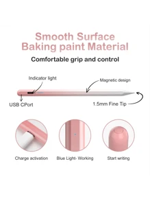 Lápiz stylus capacitivo universal para smartphones y tablets, lápiz táctil activo con 2 puntas de repuesto, compatible con Android y Apple iPad, con toque preciso y escritura fluida, stylus de alta gama (no apto para pantallas resistivas o electromagnéticas)