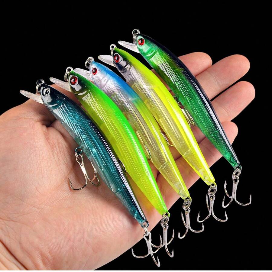 5pcs Soft Lure Fishing Bait Set For Largemouth Bass, Carp And Other Freshwater Fish Species - Multicolor - View 1