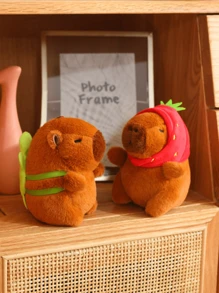 1pc Decoration 80 Cm/31.4 Inch Kawalii Capybara Toys Extra Large Size Stuffed Animal Guinea Pig With Turtle Backpack Perfect Companion Toy Holiday And Birthday Gifts Girls Home Decor Christmas Gifts - Multicolor - View 8
