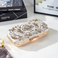 Fashionable European And American Sparkling Rhinestone Decorated Evening Bag, Bridal Wedding Clutch, Cross-Border Popular Bag