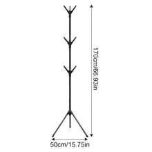Hat Rack, Coat Rack And Hat Stand | Tree Shaped Coat Rack | Corner Coat Rack With Tree Shape Design For Living Room, Bedroom, Foyer And Hallway - Black - View 8