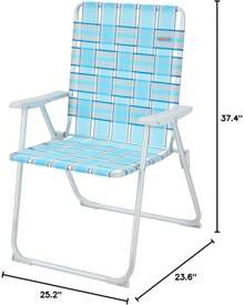 Beach Chair For Adults, Lightweight Beach Chair With Shoulder Straps, High Back Beach Chairs With Hard Armrest, Supports 300lbs For Beach Lawn Concert - #C 1 Pack Cyan - View 9