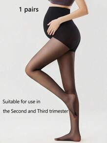 1 Stück schwarze Umstandsstrumpfhose zur Bauchunterstützung, dünne Version für Frühling & Sommer, geeignet für den täglichen Gebrauch, Herbstsocken