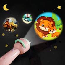 8pcs LED Mini Projector Flashlight, Educational Science Toy With 64 Patterns Of Animals, Dinosaurs, Vehicles, Space, Ideal For Halloween, Christmas Stocking Stuffers - Multicolor - View 7