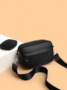 Bolsa de ombro diagonal masculina, duas peças, mini bolsa de ombro pequena, carteira para moedas, bolsa transversal masculina, bolsa quadrada, mini com porta-moedas, à prova d'água com alça ajustável, itens essenciais para viagem, bolsa de verão, mini bolsa, itens essenciais para estudantes, bolsa lateral masculina