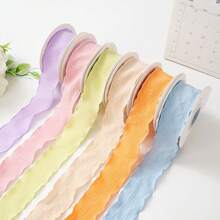 4cm Fish Tail Linen Silk Chiffon Ribbon Lotus Leaf Frill Ribbon Bowknot Pleated Ribbon For Flower Bouquet Packaging Gift Wrap Cake Box Packaging Wedding Party Decor