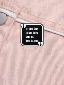 1 szt. Broszka ze stopu cynku z napisem Casual Letter, prezent na akcesoria modowe na cały sezon, spersonalizowana, wysokiej jakości emaliowana igła metalowa w stylu anime