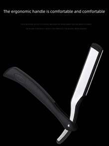 Hairdressing And Barbering Razor Blades Replacement Professional Shaver For Men And Women To Trim Sideburns Neck Shaving Facial Shaving Eyebrow Trimming Shaving Head Handle Plastic Shaver Shaving Tools