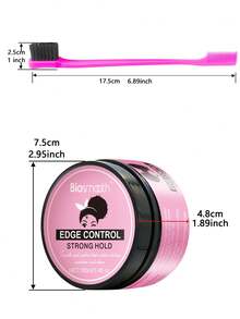 Non-Greasy, Edge Control, Strong Hold, No White Residue, Suitable For Women - 2pcs+Brush - View 2