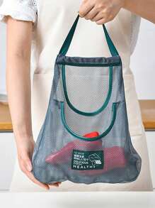 1pc Random Pattern Multipurpose Fruit & Vegetable Storage Hanging Bag For Kitchen