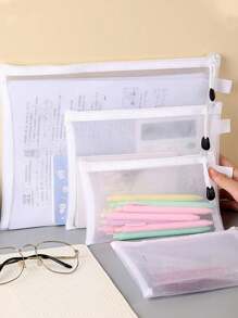 12 piezas 5 piezas/1 pieza Bolsas de almacenamiento de juguetes, clasificación de rompecabezas, pequeñas piezas de bloques de construcción, carpeta de archivos, estuche para artículos de oficina, organizador de accesorios de viaje portátil, organizador de facturas/recibos mensuales, carpeta de archivos A4, esencial para la escuela, el hogar, la oficina, el aula.