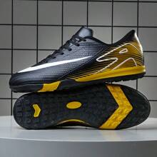 New Studded Soccer Cleats Recommended For Teenagers, Students, School Competition Training, Low-Top, , Anti-Slip, Suitable For Adults - Black - View 3