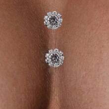 Een paar elegante en prachtige bloemblaadjesvormige sexy strass-tepelstickers, decolletéstickers, eenvoudig en modieus, trekt meer aandacht voor jou Sexy lingerie, sexy lingerie-accessoires