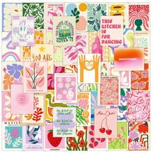 50 Pcs Summer INS-Style Inspirational Macaron Color Poster, Graffiti Stickers, Notebook, Cup, Computer Decorative Scrapbooking Stickers,School Supplies,Back To School - Multicolor - View 10